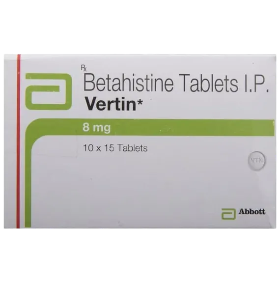 vertin 8mg tablet 15's